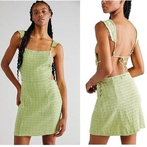 Free People backless mini dress